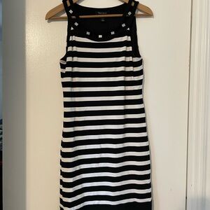 White House Black Market Black and White Mini Dress